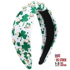 St.Patrick's Day Headbands Irish Green Shamrock Rhinestone Hair Accessories