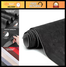 17x70 Inch Premium Black Suede Fabric Wrap - Self-Adhesive Stretchable Interior