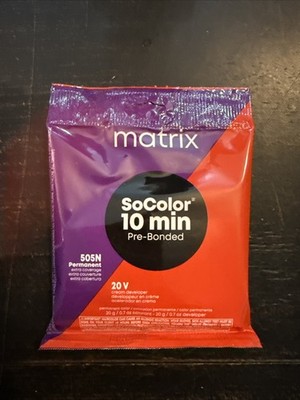 Matrix SoColor 10 Minute Permanent  & Developer Packettes  504N 3/25