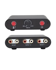 2way Rca Stereo Audio Switch Input Signal Source Switcher Selector Splitter B...