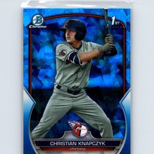 2023 Bowman Draft Sapphire Christian Knapczyk #BDC-180 Cleveland Guardians