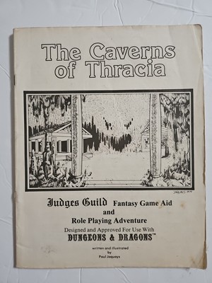 THE CAVERNS OF THRACIA GAME AID JUDGES GUILD 102 DUNGEONS & DRAGONS PAUL JAQUAYS