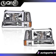 For 1992-1996 1995 Ford F150 F250 F350 Led Drl Headlight Cornerbumper Lamps Usa