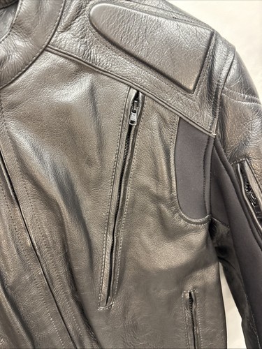 Millwaukee Men's Armored Race Style Leather Jacket (shell Only) Black - Foto 3 di 14