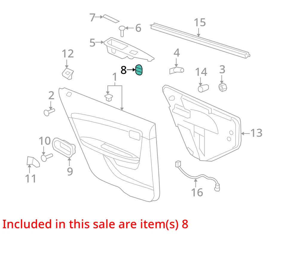 2007-2009 Saturn Aura Driver Left Door Master Power Window Switch F3JSR - Image 3 of 4