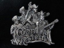 QA07158 VINTAGE 1981  COUNTRY WESTERN MUSIC  COMMEMORATIVE BERGAMOT BUCKLE