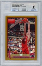 2003-04 Topps Chrome ZYDRUNAS ILGAUSKAS /99 Gold Refractors #75 BGS 9 MINT W226