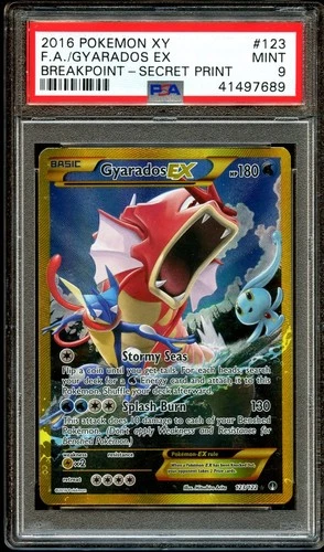 PSA 9 MINT Gyarados EX 123/122 XY BreakPoint SECRET RARE Pokemon Card 689