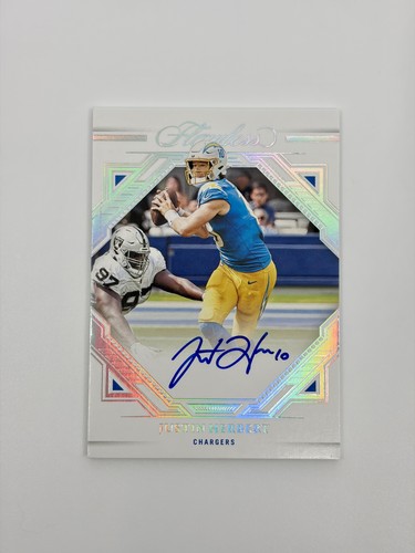 2022 Panini Flawless Frame Signatures Justin Herbert FFS-JH Black Box 1/1 1 of 1