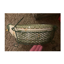 TEMPTATIONS Old World 2.5 QT Green Bird Ceram...