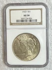 1923 Peace Silver Dollar - NGC AU58 - Older Holder Free Shipping