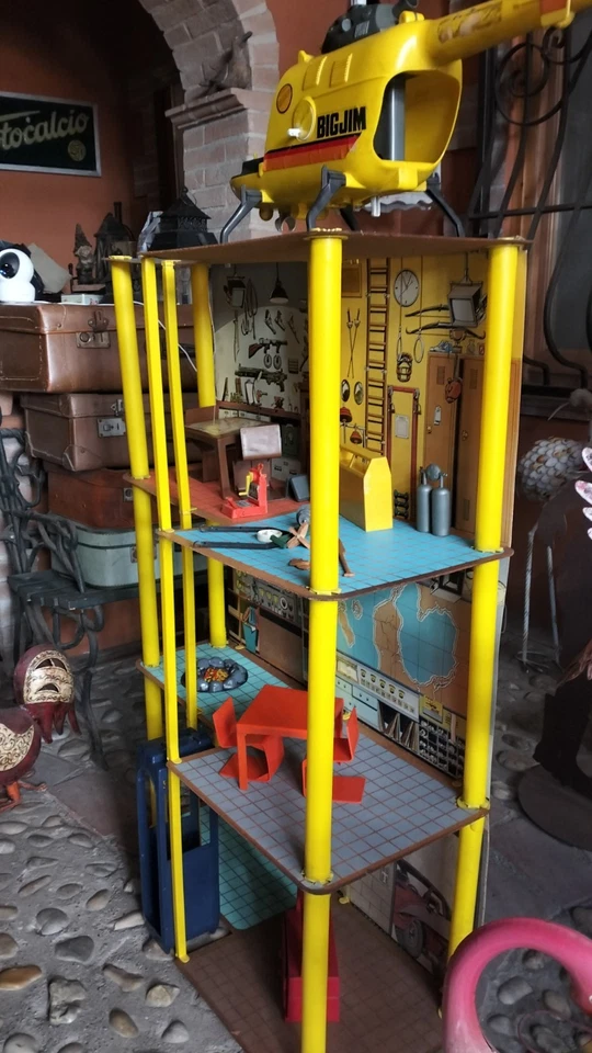 big jim mattel accessori Vintage Casa Elicottero+Camper - Immagine 3 di 4