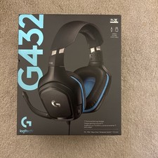 Logitech G432 3.5mm Wired Surround Sound Gaming Headset - Black/Blue Very Good