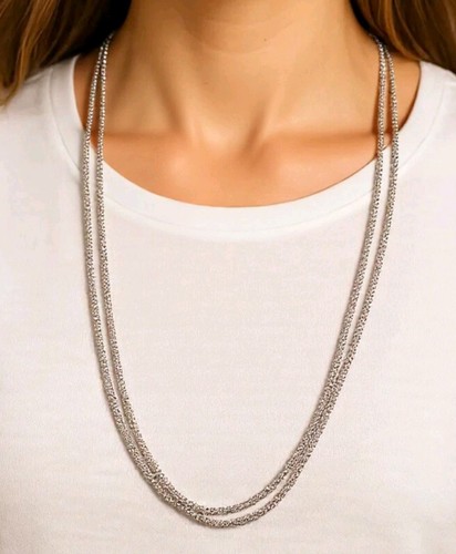 Italian Sterling Silver Figaro Chain Necklace 925 Made in Italy