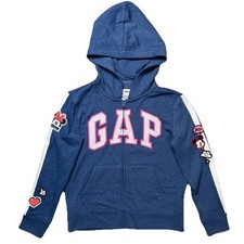 NWOT Gap x Disney Youth Minnie And Mickey Mouse Zip Up Hoodie Jacket Sz Large