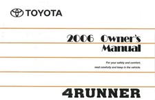 2006 Toyota 4runner Owners Manual