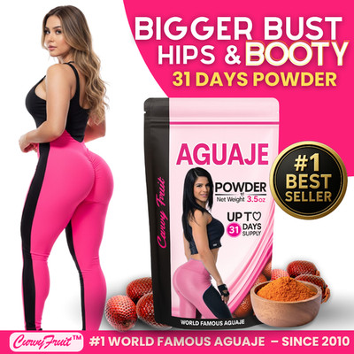 Aguaje Curvy Fruit Powder: Bigger Booty, Fuller Breast & Hips - 3.5 Oz- 1 month