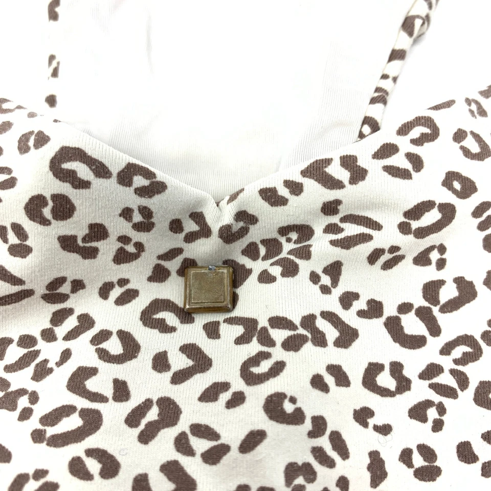 Dolce Vita женщин размер L леопард высокая талия Hi вырез бикини низ кремовый коричневый - Изображение 3 из 4