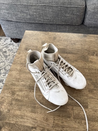 Size 7.5 Viper Nike White Football Cleats Used One Season