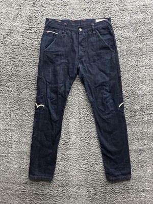 VTG Evisu Men's Denim Skinny Multi Pocket Jeans Size 30x32 Salvedge Denim