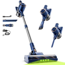 BSNAW Cordless Vacuum Cleaner 45KPA Powerful Suction Vacuum with 45Mins Runtime