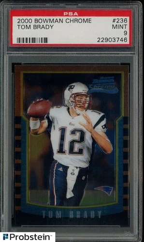 2000 Bowman Chrome #236 Tom Brady New England Patriots RC Rookie PSA 9 MINT