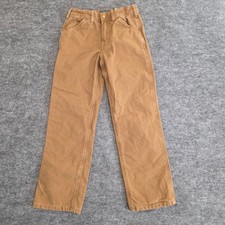 Polo Country Ralph Lauren Pants Boys Size 12 Brown Duck Canvas Carpenter Casual