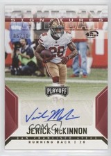 2018 Panini Playoff Game Day Signatures 4th Down 5/10 Jerick McKinnon Auto 03wd
