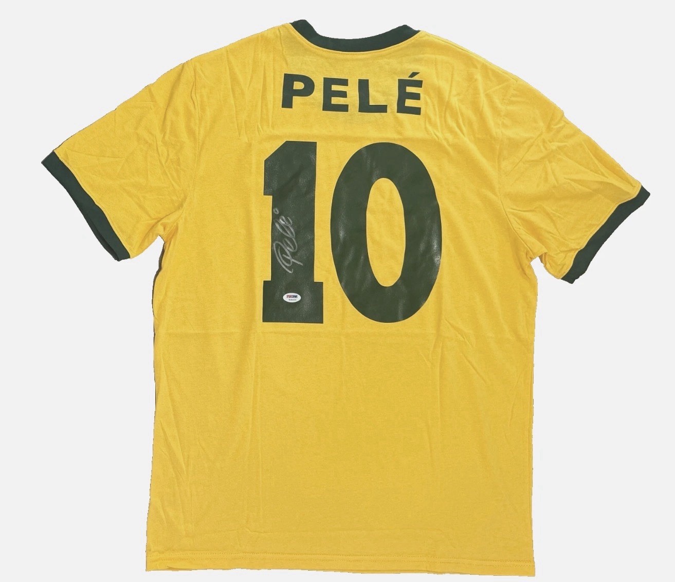 Brazil Pele Authentic Signed Soccer CUSTOM Jersey Autographed PSA DNA ITP COA