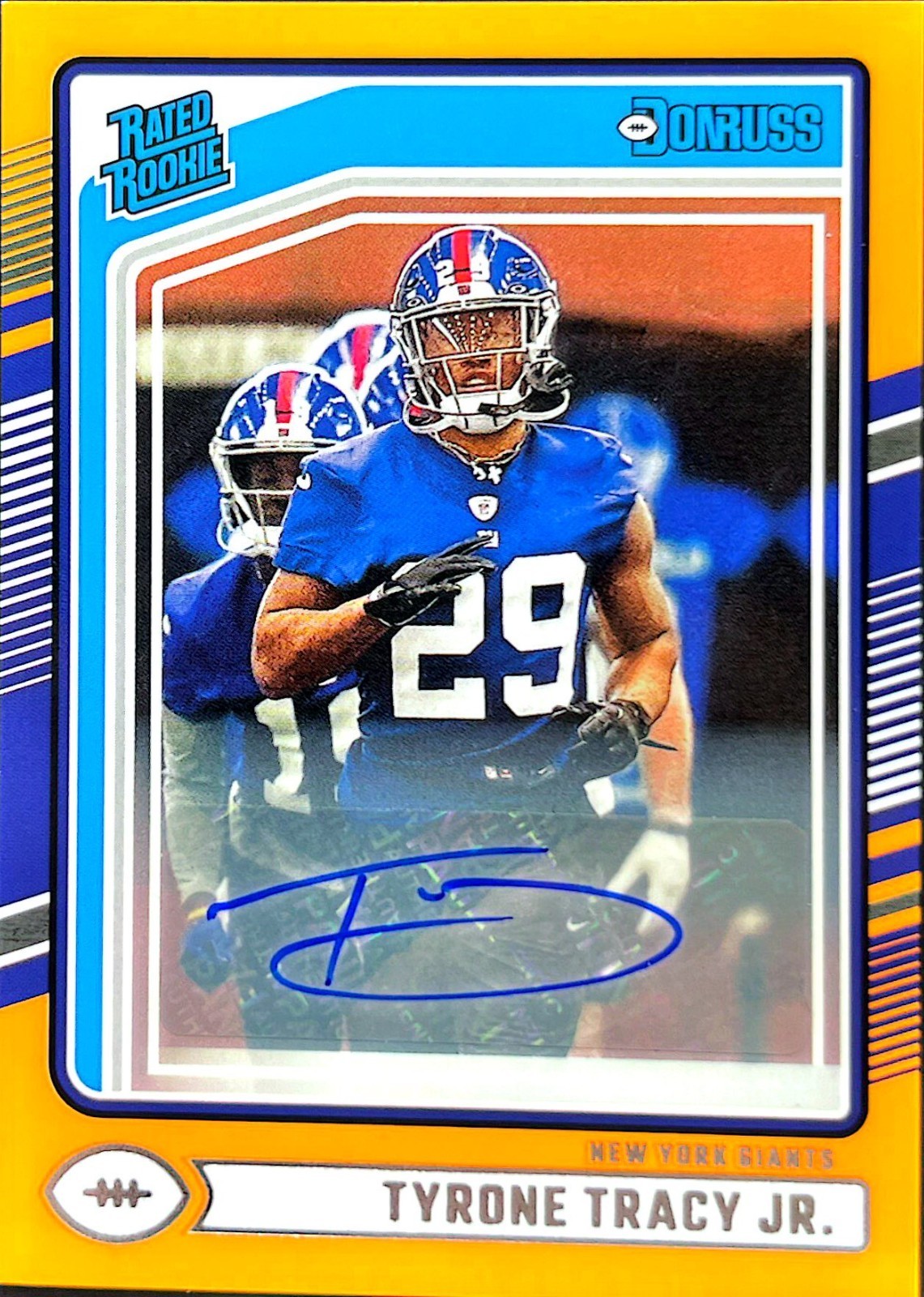 2024 Donruss Football Tyrone Tracy Rated Rookie Autograph Orange Press Proof SSP