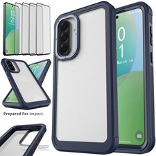 For Samsung A06/A16/A26/A36/A56 Case 2-Layers Heavy Duty Cover / Tempered Glass