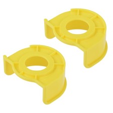 30mm Half Circle Push Switch Button Protective Cover Yellow 2pcs