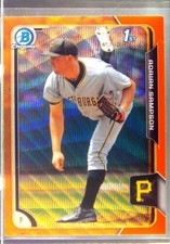 2015 Bowman Adrian Sampson #BCP20 Pirates Chrome Prospects Orange Wave Refractor