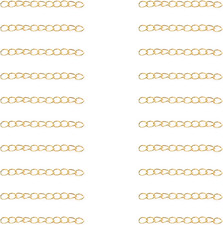 60 Pcs Necklace Extension Chain Metal Silver Gold Twist Removable Tail Extender