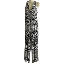 Black and White Geometric Print Jumpsuit Size 10