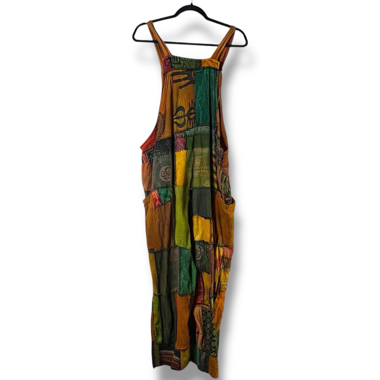 Kathmandu Imports One Size Patchwork Overalls Wid… - image 2