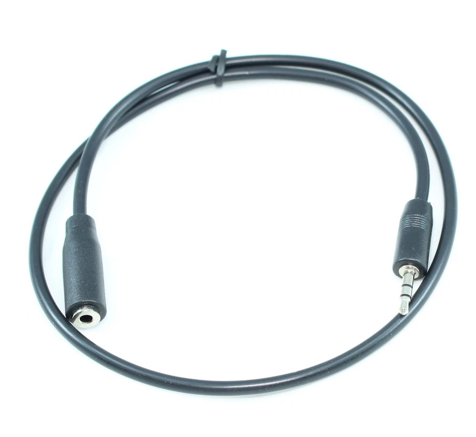 1.5FT 2.5mm Mini-Stereo TRS Male to Female Speaker/Audio EXTENSION Cable - Image 2 of 2
