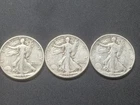 $1.50 Face Value 90% Silver Walking Liberty Half Dollars 1934-S 1936 1937