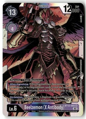Across Time #BT12-085 SR Beelzemon (X Antibody) | eBay