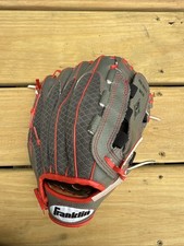 Franklin Infinite Web Shok Sorb 22752. 10 1/2 " RHT Gray Grey Red Baseball Glove