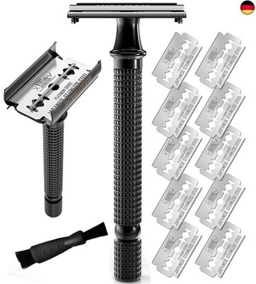 Shaving Revolution Rasierhobel + 10 Rasierklingen - Safety Razor Set Mit 10