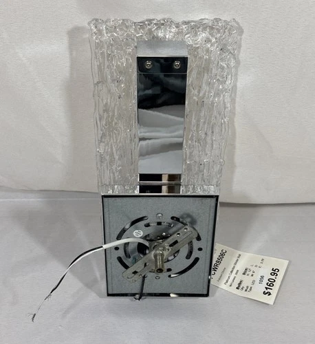 NOS Quoizel Platinum Glass Winter Wall Sconce Polished Chrome PCWR8506C - Picture 9 of 10