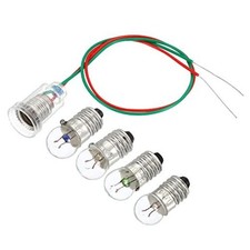 E10 Screw Base Miniature Bulbs 1.5V/2.5V/3.8V/6V Warm Yellow Light Mini Lamps