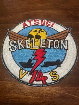 US Navy VA-14 Attack Squadron Patch Skeleton Atsugi Japan