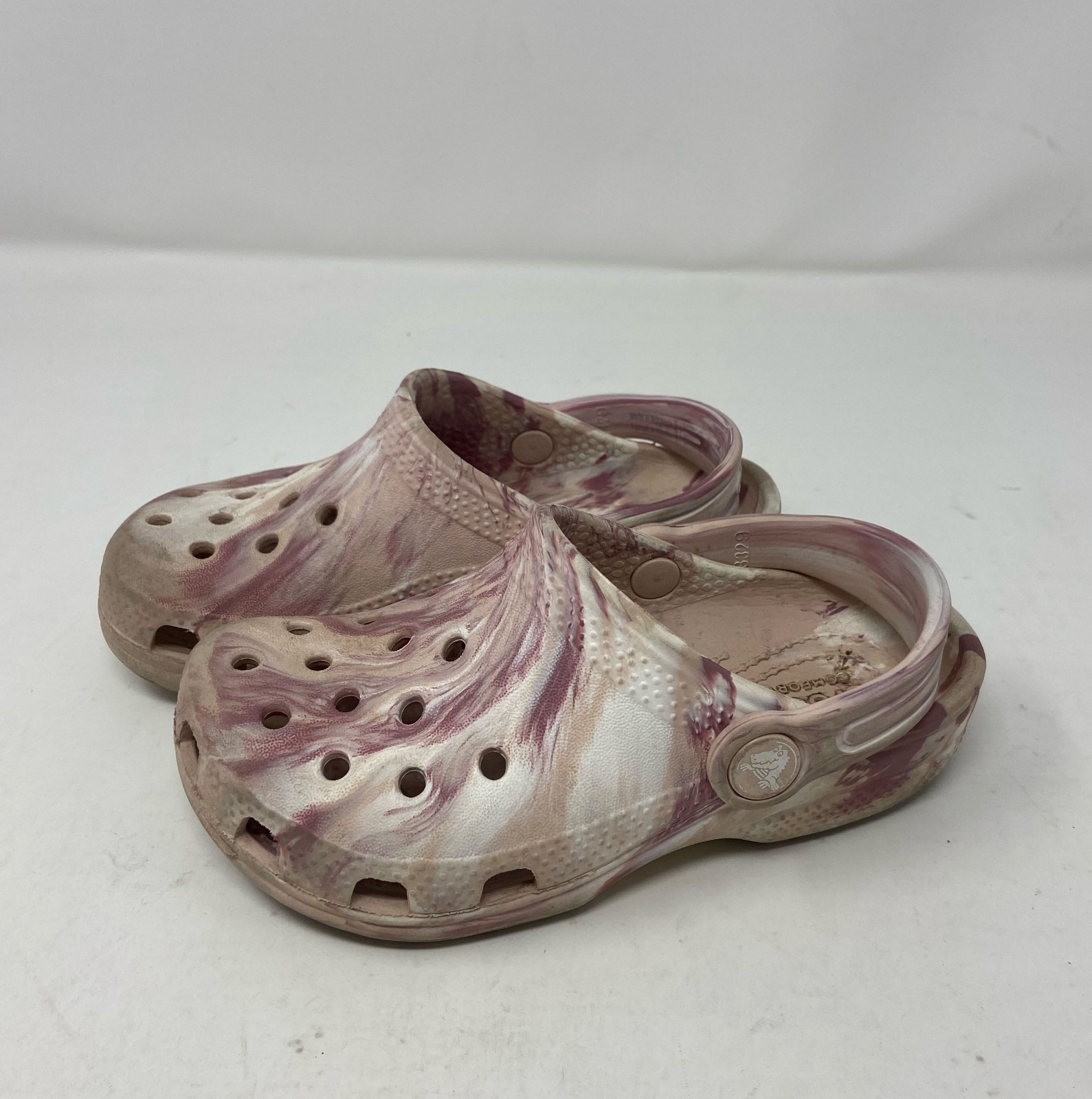 Crocs Kids Classic Marbled Tie-Dye Clog Quartz/Multi (Pink/White) Toddler C10