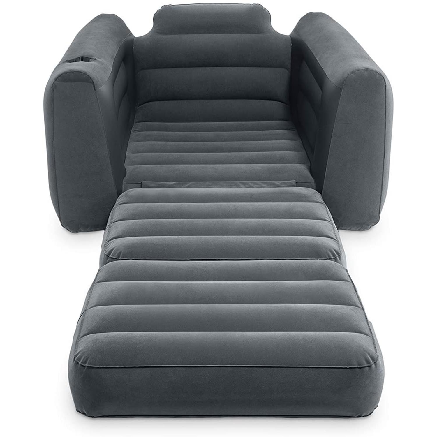 Intex Divano Letto Lounge Poltrona Letto Gonfiabile per Ospiti 117x224x66 cm foto 4