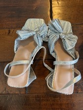 Prom high heels silver with bow
