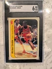 1986-87 Fleer - Stickers Michael Jordan #8 (RC) SGC 6