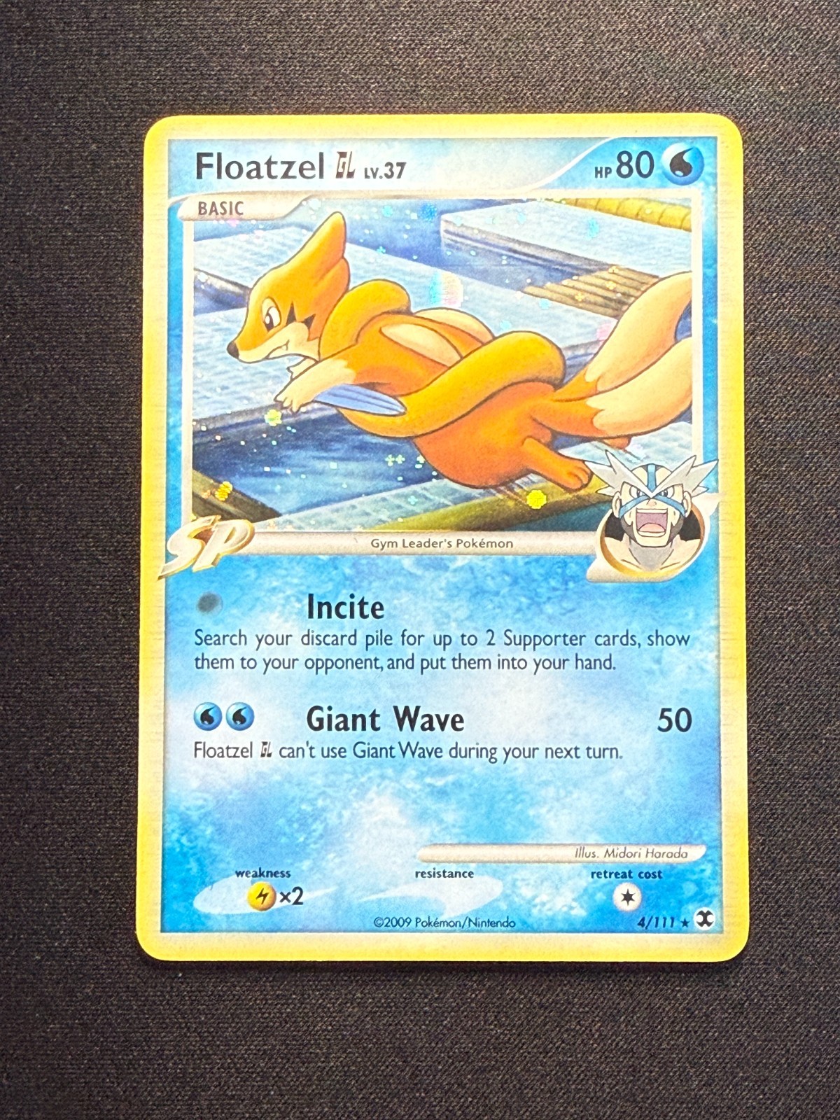 2009 POKEMON FLOATZEL GL #4/111- RISING RIVALS -RARE - HOLO NM-/LP