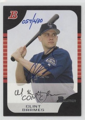 2006 Bowman Originals Buyback 57/430 Clint Barmes #BDP19 Auto 11pj